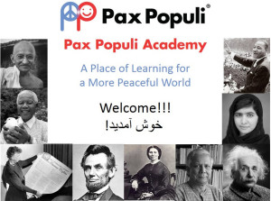 Landing page of Pax Populi Academy